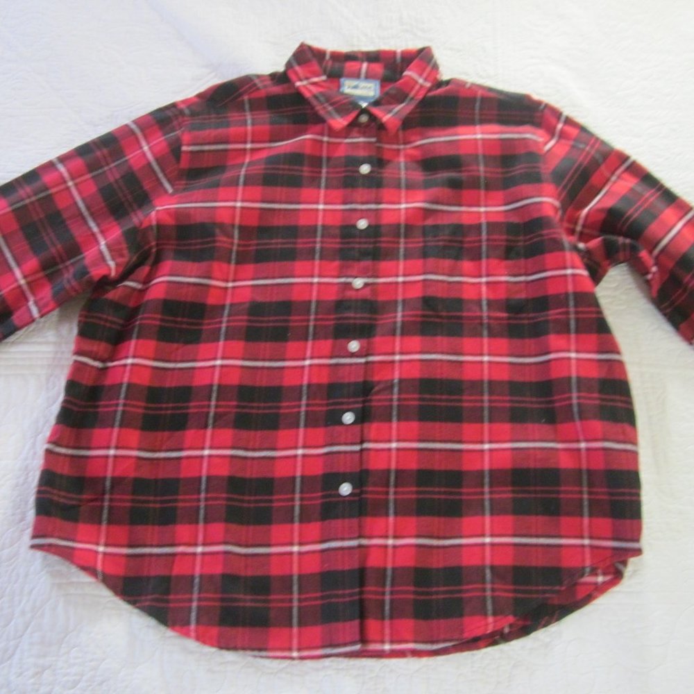 Pendleton Shirt XL Red/Black/White Plaid Tartan Flannel BNWOT